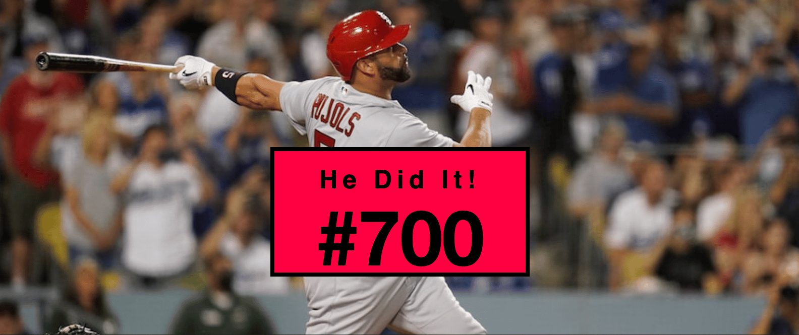Albert Pujols hits career homers 699 and 700